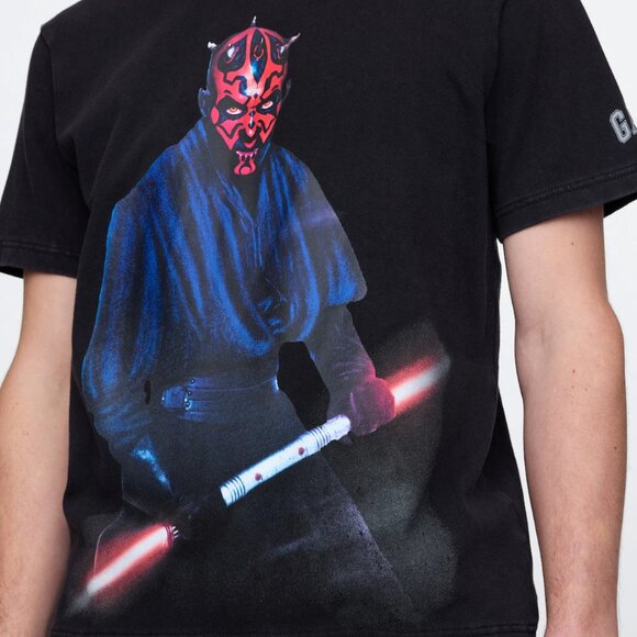 NWT GAP Star Wars Darth Maul Black Short Sleeve Cotton T-Shirt in Unisex 3X - Picture 5 of 9